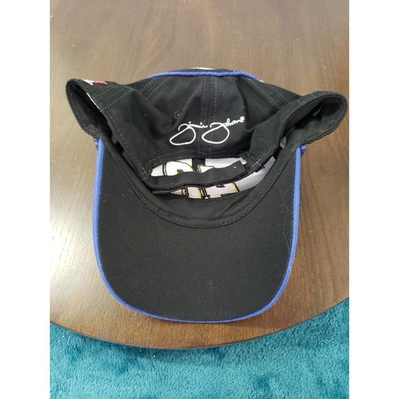 Nascar Jimmie Johnson Racing #48 Hat Snapback Mens Quaker State Black White - Picture 7 of 8